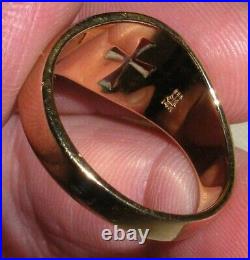 VINTAGE RETIRED JAMES AVERY CROSS 14K GOLD WEDDING BAND RING SIZE 12 tuvi