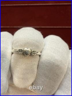 VTG James Avery Rare Retired Heart & Flower Band Ring Size 7