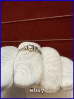 VTG James Avery Rare Retired Heart & Flower Band Ring Size 7