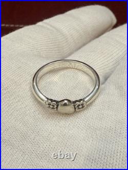 VTG James Avery Rare Retired Heart & Flower Band Ring Size 7