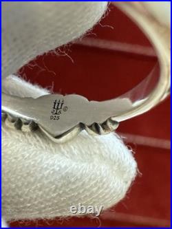 VTG James Avery Rare Retired Heart & Flower Band Ring Size 7