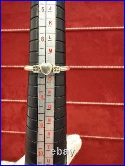 VTG James Avery Rare Retired Heart & Flower Band Ring Size 7