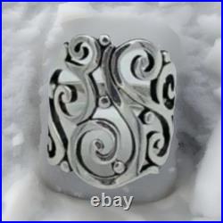 VTG Retired James Avery Open Sorrento Ring Size 9.925 Sterling Silver