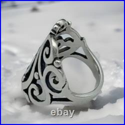 VTG Retired James Avery Open Sorrento Ring Size 9.925 Sterling Silver