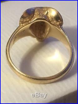 Very Rare And Large James Avery 14k Gold Elephant Ring