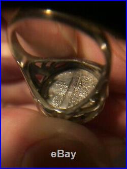 Very Rare James Avery Sterling 1942 mercury dime coin ring