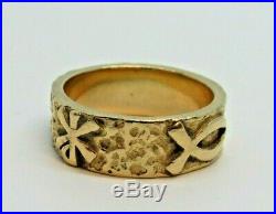 Very Rare Retired James Avery 14K Chi Rho Christian Symbol and Ichthus Fish Ring