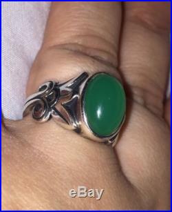 Very Rare! Retired James Avery Sterling Silver Chrysoprase Ring