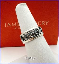 Very Rare Retired Vintage James Avery Teddy Bear Ring Band Sterling Silver Sz 7