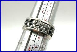 Very Rare Retired Vintage James Avery Teddy Bear Ring Band Sterling Silver Sz 7