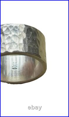 Vintage JAMES AVERY 925 Hammered Cigar Band Ring Sterling 925 Size 6 Vintage JAMES AVERY 925 Hammered Cigar Band Ring Sterling 925 Size 6