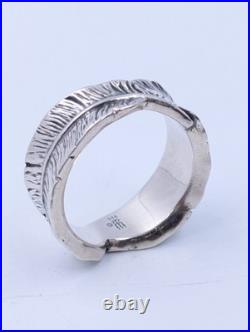 Vintage JAMES AVERY 925 Sterling Silver Retired FEATHER Ring Size 8