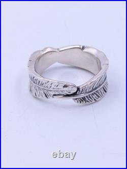 Vintage JAMES AVERY 925 Sterling Silver Retired FEATHER Ring Size 8
