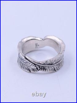 Vintage JAMES AVERY 925 Sterling Silver Retired FEATHER Ring Size 8