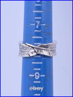 Vintage JAMES AVERY 925 Sterling Silver Retired FEATHER Ring Size 8