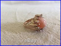 Vintage JAMES AVERY Mexican Opal 14K Diamonds Ring Sz8 1/4 ESTATE ONE OF A KIND