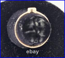 Vintage James Avery 14K Hammered Gold Natural Diamond Ring Size 4 1.6g