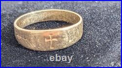 Vintage James Avery 14K Yellow Gold Cross Ring Band Size 5 MUCH MORE JEWELRY