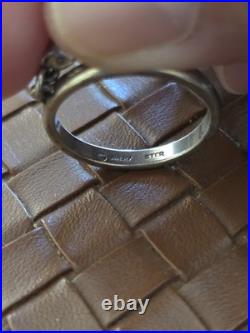 Vintage James Avery Dangle Cat Ring