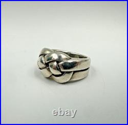 Vintage James Avery Retired Bold Knot Weave Ring Wonderful Design Rare JA Sz 6.5