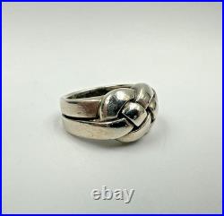 Vintage James Avery Retired Bold Knot Weave Ring Wonderful Design Rare JA Sz 6.5
