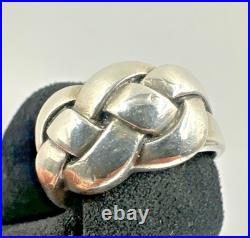 Vintage James Avery Retired Bold Knot Weave Ring Wonderful Design Rare JA Sz 6.5