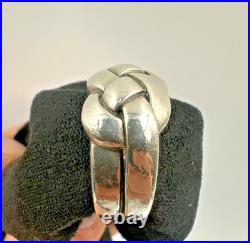 Vintage James Avery Retired Bold Knot Weave Ring Wonderful Design Rare JA Sz 6.5