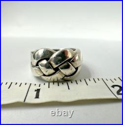 Vintage James Avery Retired Bold Knot Weave Ring Wonderful Design Rare JA Sz 6.5