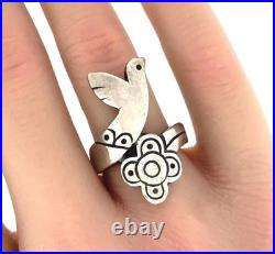 Vintage James Avery Sterling Silver 60 Year Anniversary La Paloma Bird Ring Sz 7