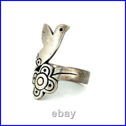 Vintage James Avery Sterling Silver 60 Year Anniversary La Paloma Bird Ring Sz 7
