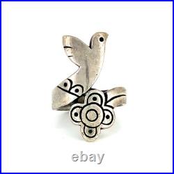 Vintage James Avery Sterling Silver 60 Year Anniversary La Paloma Bird Ring Sz 7
