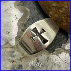 Vintage James Avery Sterling Silver Cut-Out Cross Ring Size 10 For Women
