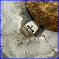 Vintage James Avery Sterling Silver Cut-Out Cross Ring Size 10 For Women