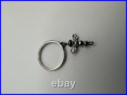 Vintage James Avery Sterling Silver Dangle Dragonfly Ring Size 8