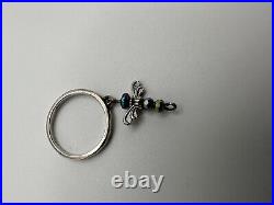 Vintage James Avery Sterling Silver Dangle Dragonfly Ring Size 8