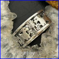 Vintage James Avery Sterling Silver Dogs Ring Size 8.5 For Women