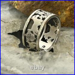 Vintage James Avery Sterling Silver Dogs Ring Size 8.5 For Women