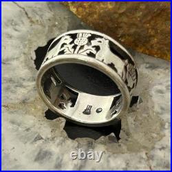 Vintage James Avery Sterling Silver Dogs Ring Size 8.5 For Women