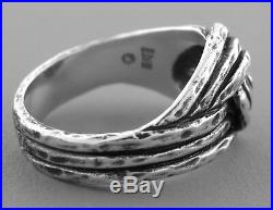 Vintage James Avery Sterling Silver Hammered Knot Ring Size 9