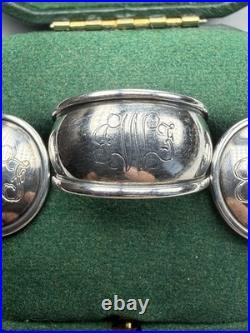 Vintage James Avery Sterling Silver Monogramed Earrings & Ring Size 9.25 17g