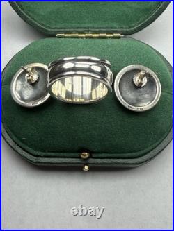 Vintage James Avery Sterling Silver Monogramed Earrings & Ring Size 9.25 17g