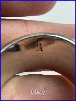 Vintage James Avery Sterling Silver Monogramed Earrings & Ring Size 9.25 17g