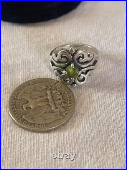 Vintage James Avery Sterling Silver Peridot Spanish Lace Ring Size 5 (6gr)