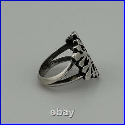 Vintage James Avery Sterling Silver Snowflake Ring Size 3 Retired Design