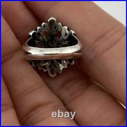 Vintage James Avery Sterling Silver Snowflake Ring Size 3 Retired Design