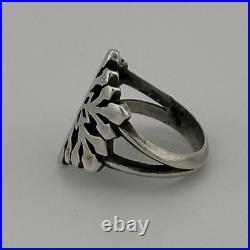 Vintage James Avery Sterling Silver Snowflake Ring Size 3 Retired Design