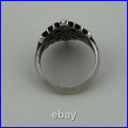Vintage James Avery Sterling Silver Snowflake Ring Size 3 Retired Design