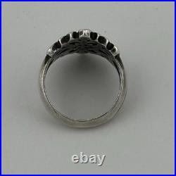 Vintage James Avery Sterling Silver Snowflake Ring Size 3 Retired Design