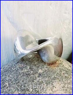 Vintage James Avery Twist Sculpted Bow Ring Size 8 NEAT Piece! Retired withJA Box