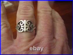 Vintage James Avery sterling silver cross ring retired size 6.5 signed